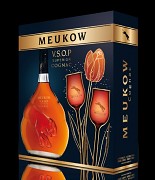 Meukow Cognac V.S.O.P. dárkové balení 2 x skleničkama Meukow Cognac V.S.O.P. dárkové balení 2 x skleničkama