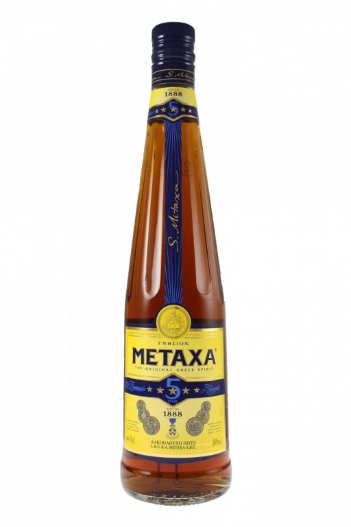 Metaxa 5* 0,7l 38% + 2x sklo GB