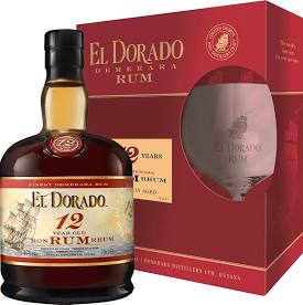EL DORADO 12Y 40% 0,7l (dárkové balení 1 sklenička)
