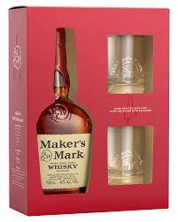 Makers Mark 0,7L 45% (dárkové balení 2 skleničky)