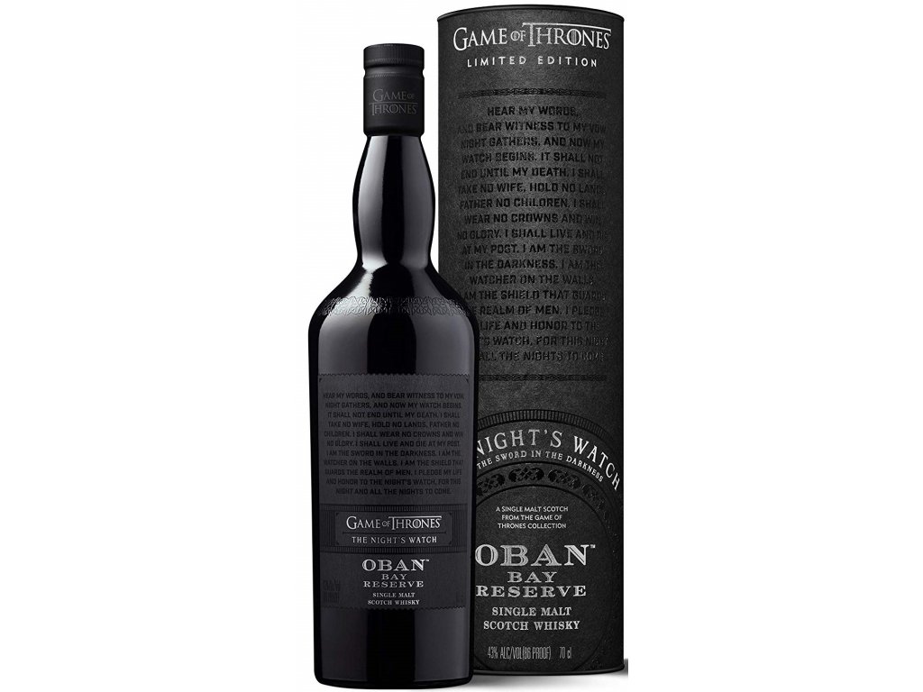 Oban Bay Reserve Game of Thrones House The Night´s Watch 0,7l 43% (tuba)