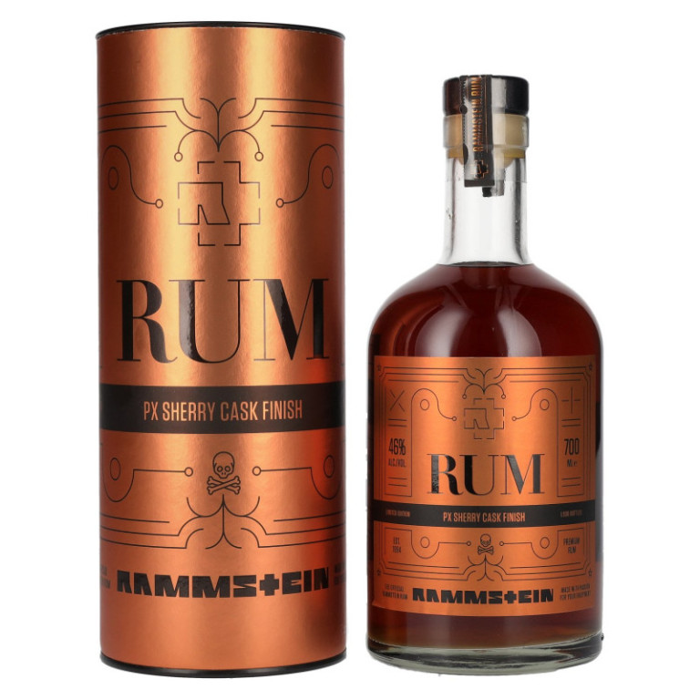 Rum Rammstein 0,7l 40% od 1432, dárková tuba