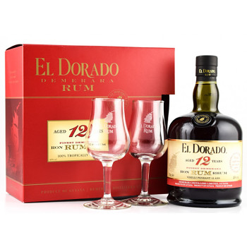 EL DORADO 12Y + 2xsklo 40% 0,7l (kazeta)