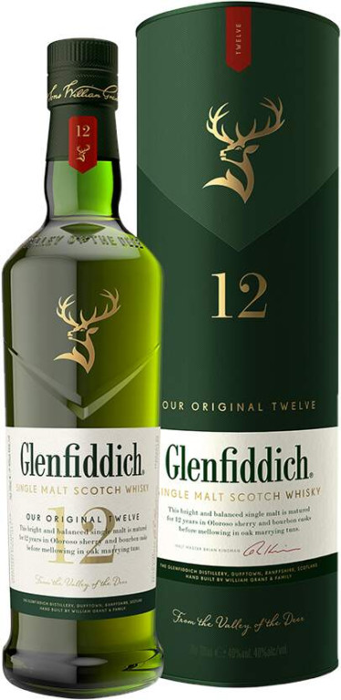 Glenfiddich 12y 1l 40% (tuba)